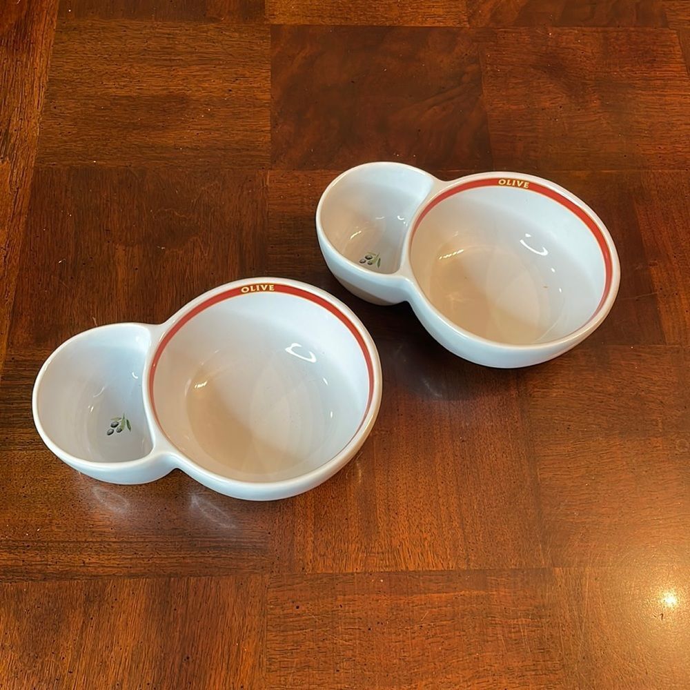 Pottery Barn Pasta Rustica Olive Dip Bowls
